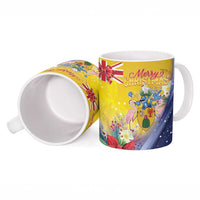 Turks And Caicos Islands Christmas Ceramic Mug Coquette Bow With Coat Of Arms - Wonder Print Shop