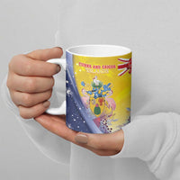 Turks And Caicos Islands Christmas Ceramic Mug Coquette Bow With Coat Of Arms - Wonder Print Shop