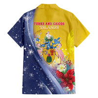Turks And Caicos Islands Christmas Family Matching Long Sleeve Bodycon Dress and Hawaiian Shirt Coquette Bow With Coat Of Arms - Wonder Print Shop