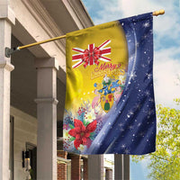 Turks And Caicos Islands Christmas Garden Flag Coquette Bow With Coat Of Arms - Wonder Print Shop