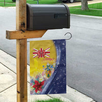 Turks And Caicos Islands Christmas Garden Flag Coquette Bow With Coat Of Arms - Wonder Print Shop