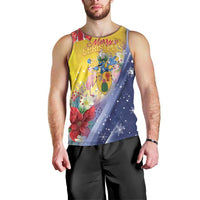 Turks And Caicos Islands Christmas Men Tank Top Coquette Bow With Coat Of Arms - Wonder Print Shop
