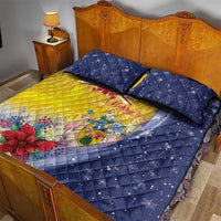 Turks And Caicos Islands Christmas Quilt Bed Set Coquette Bow With Coat Of Arms - Wonder Print Shop
