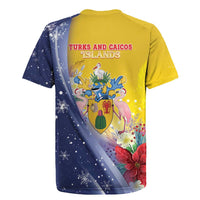 Turks And Caicos Islands Christmas Rugby Jersey Coquette Bow With Coat Of Arms - Wonder Print Shop