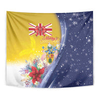 Turks And Caicos Islands Christmas Tapestry Coquette Bow With Coat Of Arms - Wonder Print Shop
