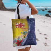 Turks And Caicos Islands Christmas Tote Bag Coquette Bow With Coat Of Arms - Wonder Print Shop