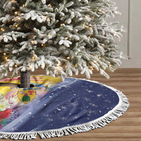 Turks And Caicos Islands Christmas Tree Skirt Coquette Bow With Coat Of Arms - Wonder Print Shop