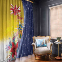 Turks And Caicos Islands Christmas Window Curtain Coquette Bow With Coat Of Arms - Wonder Print Shop