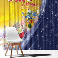 Turks And Caicos Islands Christmas Window Curtain Coquette Bow With Coat Of Arms - Wonder Print Shop