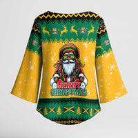 Jamaica Christmas Kimono Sleeve Blouse Have Ah Irie Irie Christmas - Wonder Print Shop