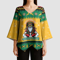 Jamaica Christmas Kimono Sleeve Blouse Have Ah Irie Irie Christmas - Wonder Print Shop