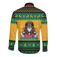 Jamaica Christmas Long Sleeve Button Shirt Have Ah Irie Irie Christmas - Wonder Print Shop