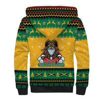 Jamaica Christmas Sherpa Hoodie Have Ah Irie Irie Christmas - Wonder Print Shop
