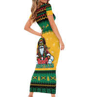 Jamaica Christmas Short Sleeve Bodycon Dress Have Ah Irie Irie Christmas - Wonder Print Shop