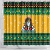 Jamaica Christmas Shower Curtain Have Ah Irie Irie Christmas - Wonder Print Shop