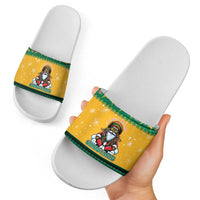 Jamaica Christmas Slide Sandals Have Ah Irie Irie Christmas - Wonder Print Shop