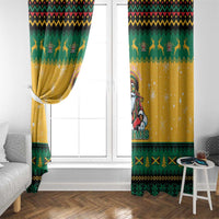 Jamaica Christmas Window Curtain Have Ah Irie Irie Christmas - Wonder Print Shop