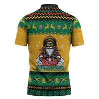 Jamaica Christmas Zipper Polo Shirt Have Ah Irie Irie Christmas - Wonder Print Shop