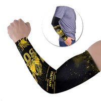 Haiti 1804 Arm Sleeves Gold Tropical Leaves And Coat Of Arms - Wonder Print Shop