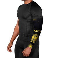 Haiti 1804 Arm Sleeves Gold Tropical Leaves And Coat Of Arms - Wonder Print Shop