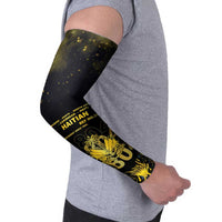 Haiti 1804 Arm Sleeves Gold Tropical Leaves And Coat Of Arms - Wonder Print Shop