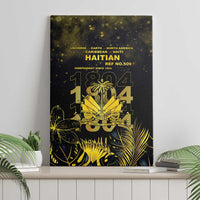 Haiti 1804 Canvas Wall Art Gold Tropical Leaves And Coat Of Arms - Wonder Print Shop