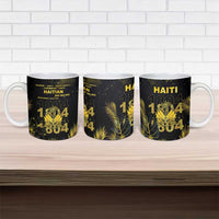 Haiti 1804 Ceramic Mug Gold Tropical Leaves And Coat Of Arms - Wonder Print Shop