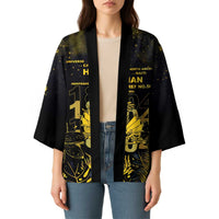 Haiti 1804 Kimono Gold Tropical Leaves And Coat Of Arms - Wonder Print Shop