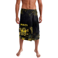 Haiti 1804 Lavalava Gold Tropical Leaves And Coat Of Arms - Wonder Print Shop