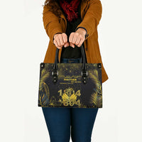 Haiti 1804 Leather Bag Gold Tropical Leaves And Coat Of Arms - Wonder Print Shop