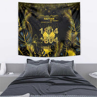 Haiti 1804 Tapestry Gold Tropical Leaves And Coat Of Arms - Wonder Print Shop