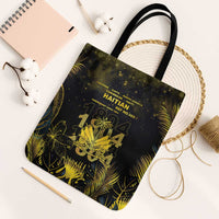 Haiti 1804 Tote Bag Gold Tropical Leaves And Coat Of Arms - Wonder Print Shop