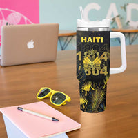 Haiti 1804 Tumbler With Handle Gold Tropical Leaves And Coat Of Arms - Wonder Print Shop