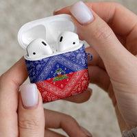 Haiti Paisley AirPods Case Haitian Flag Bandana Style - Wonder Print Shop