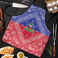 Haiti Paisley Apron Haitian Flag Bandana Style - Wonder Print Shop