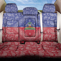 Haiti Paisley Back Car Seat Cover Haitian Flag Bandana Style - Wonder Print Shop