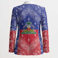 Haiti Paisley Blazer Haitian Flag Bandana Style - Wonder Print Shop