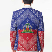Haiti Paisley Blazer Haitian Flag Bandana Style - Wonder Print Shop
