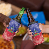Haiti Paisley 4 in 1 Can Cooler Tumbler Haitian Flag Bandana Style - Wonder Print Shop
