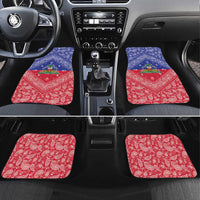 Haiti Paisley Car Mats Haitian Flag Bandana Style - Wonder Print Shop
