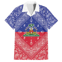 Haiti Paisley Family Matching Tank Maxi Dress and Hawaiian Shirt Haitian Flag Bandana Style - Wonder Print Shop
