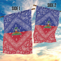 Haiti Paisley Garden Flag Haitian Flag Bandana Style - Wonder Print Shop