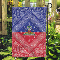 Haiti Paisley Garden Flag Haitian Flag Bandana Style - Wonder Print Shop
