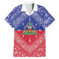 Haiti Paisley Hawaiian Shirt Haitian Flag Bandana Style - Wonder Print Shop