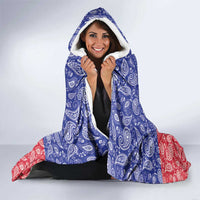 Haiti Paisley Hooded Blanket Haitian Flag Bandana Style - Wonder Print Shop