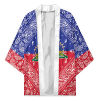 Haiti Paisley Kimono Haitian Flag Bandana Style - Wonder Print Shop