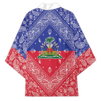 Haiti Paisley Kimono Haitian Flag Bandana Style - Wonder Print Shop