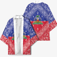 Haiti Paisley Kimono Haitian Flag Bandana Style - Wonder Print Shop