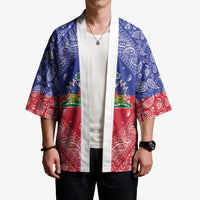 Haiti Paisley Kimono Haitian Flag Bandana Style - Wonder Print Shop