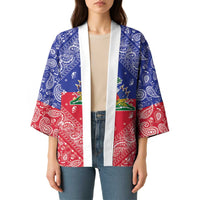 Haiti Paisley Kimono Haitian Flag Bandana Style - Wonder Print Shop
